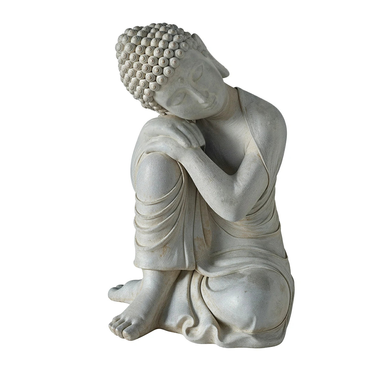 🧘♂️ Figurine Liamy Bouddha – Résine Extérieure Gris Mat | Carton de 1 unité