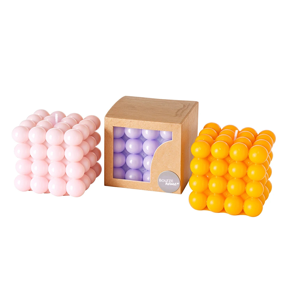 🕯️ Bougie Bubble – Paraffine Premium Forme Design | Carton de 12 unités