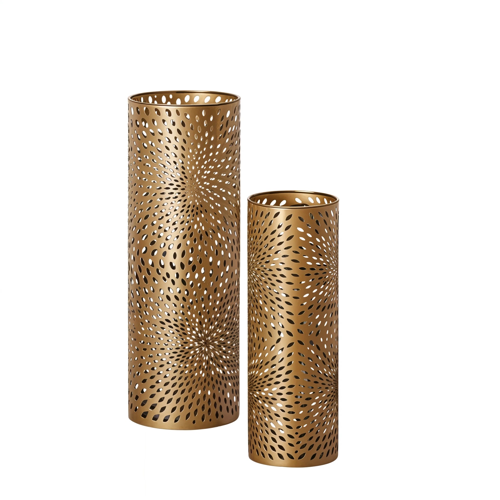 🕯️ Photophores Ibella – Set Sculptural Doré | Carton de 2 unités
