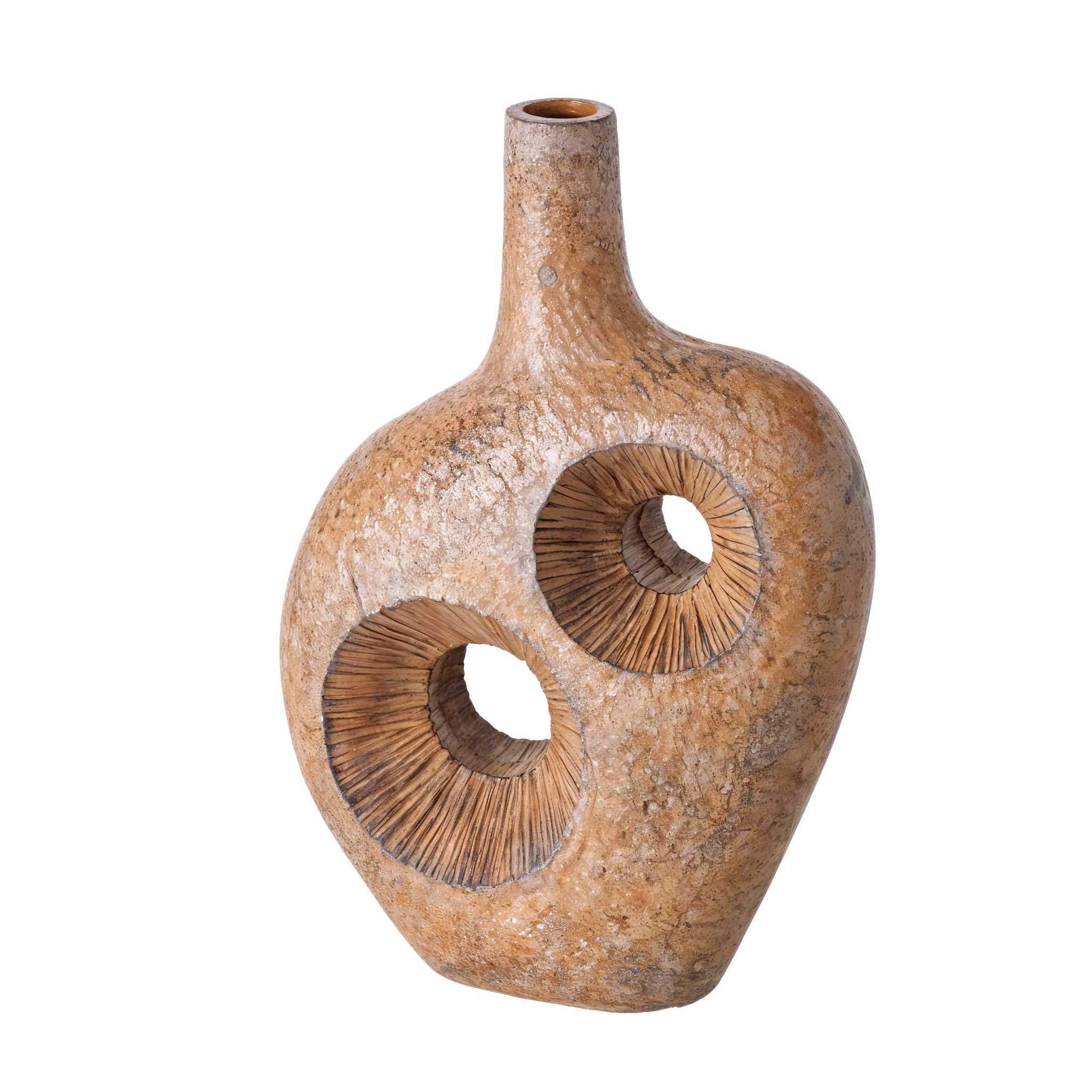 🏺 Vase Hamston – Résine Artisanale Marron Mat | Carton de 8 unités