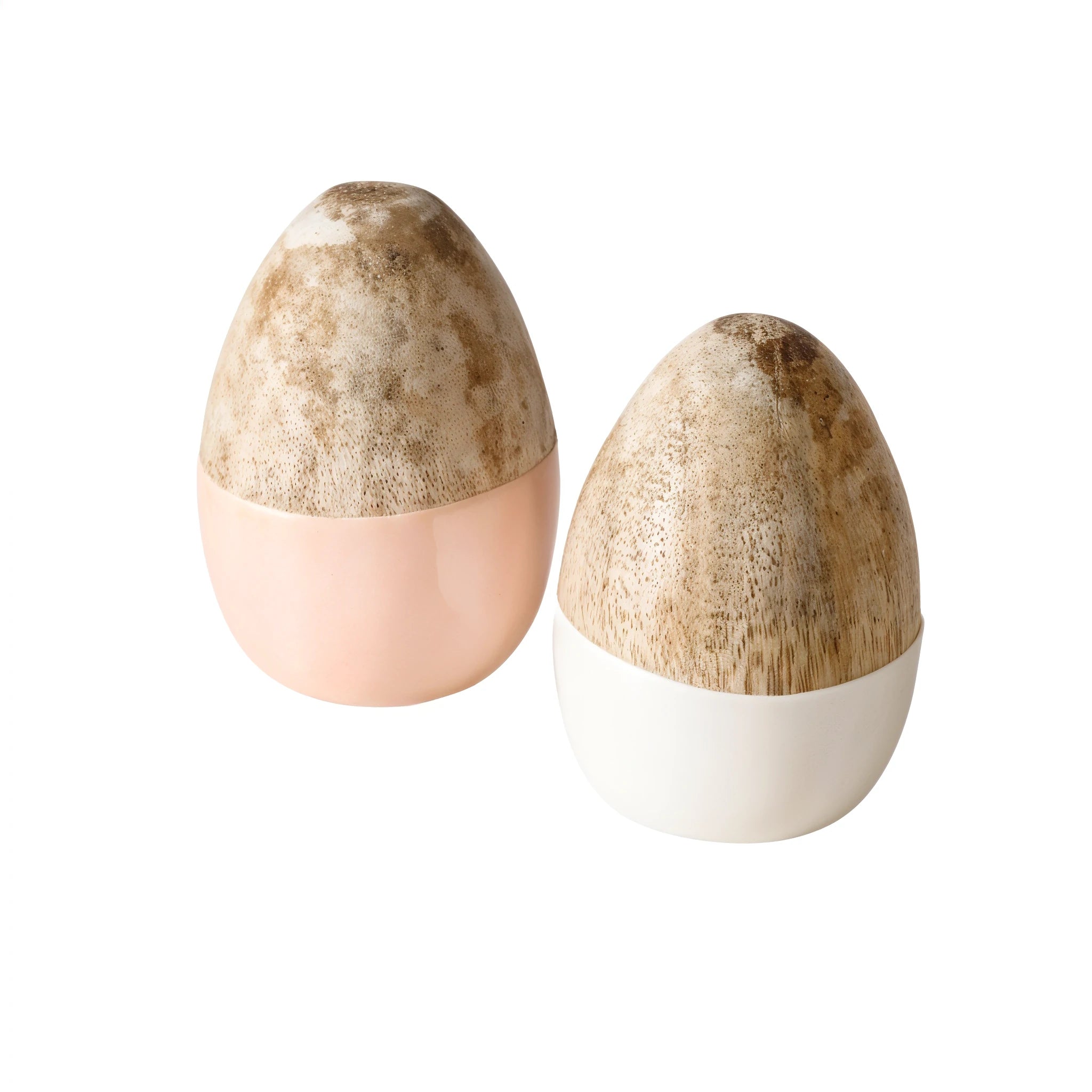 🥚 Œuf Décoratif Artisanal Amari – Bois de Manguier | Carton de 24 pièces