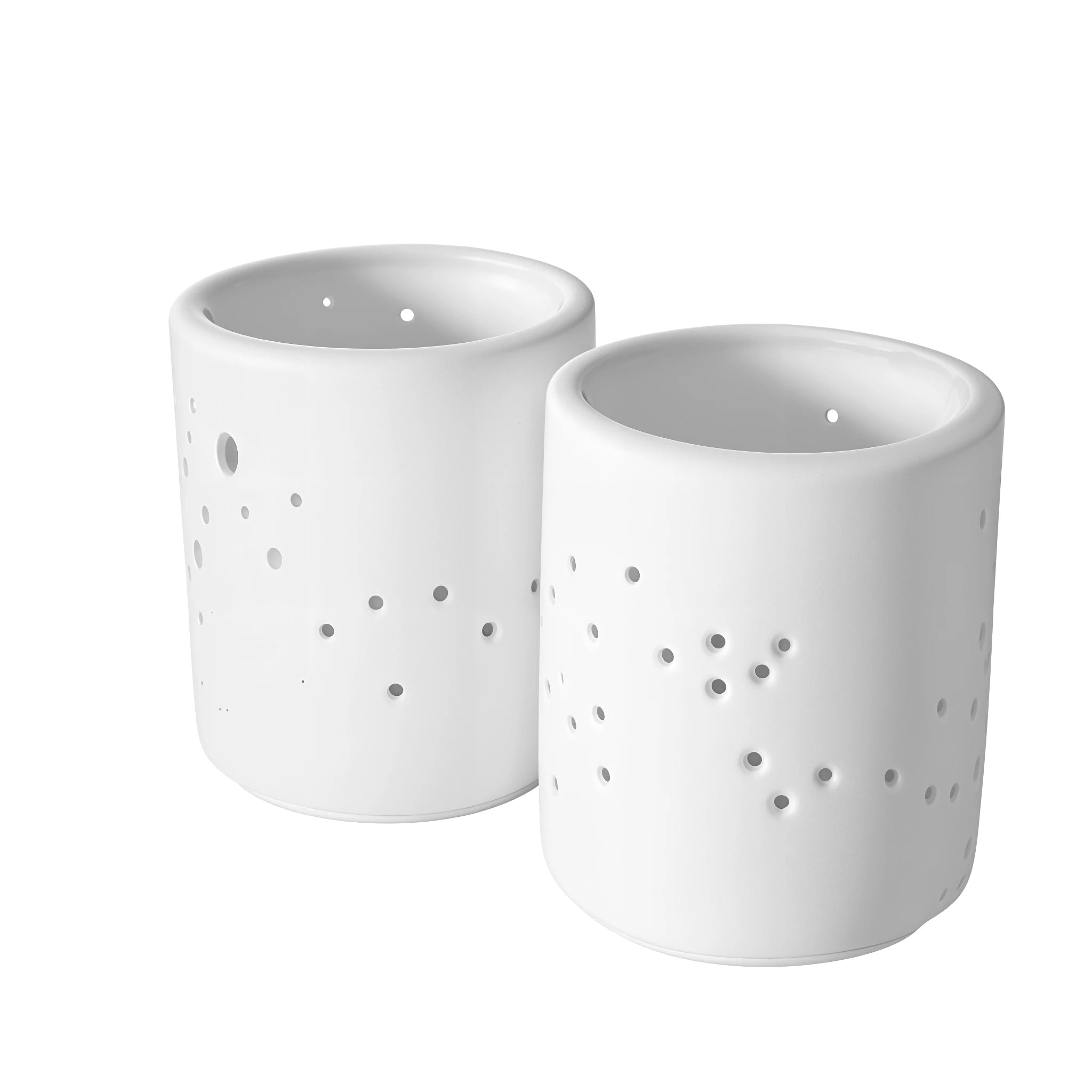 🌿 Photophores Lumias – Porcelaine Blanche Ajourée | Carton de 24 unités