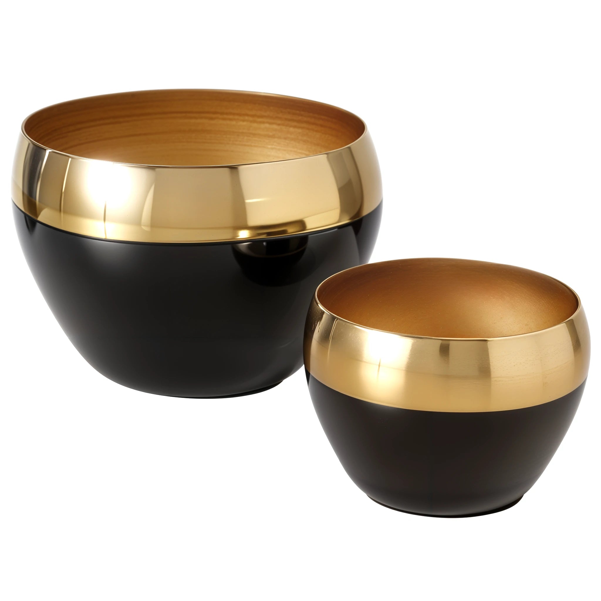 🕯️ Photophores Malva – Fer Émaillé Noir & Doré | Carton de 24 unités (12 sets)