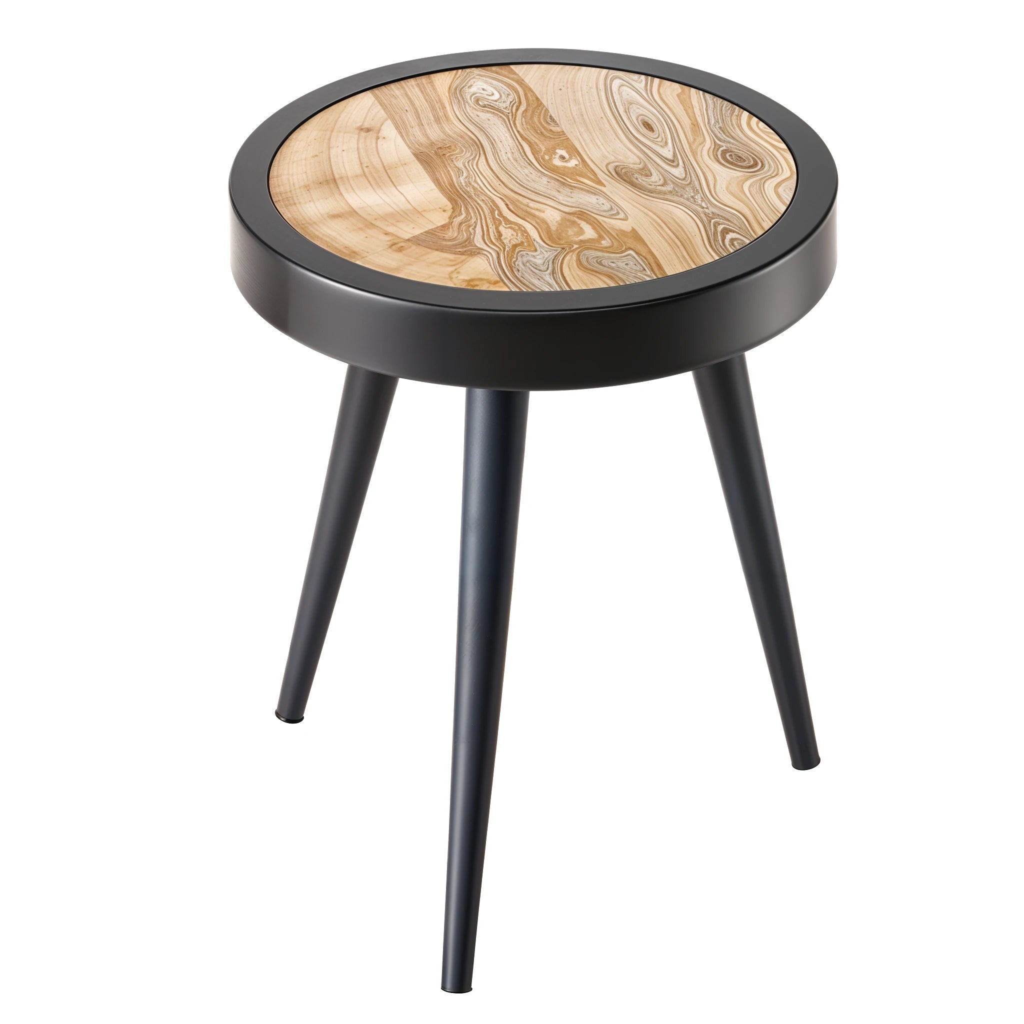 🔸 Table Ellie – Bois de Manguier & Fer Noir Mat | Carton de 2 unités