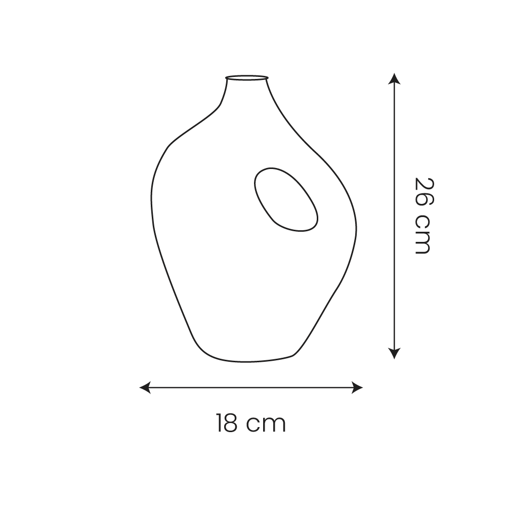 🏺 Vase Lamuna – Grès Peint Main Noir & Blanc | Carton de 8 unités