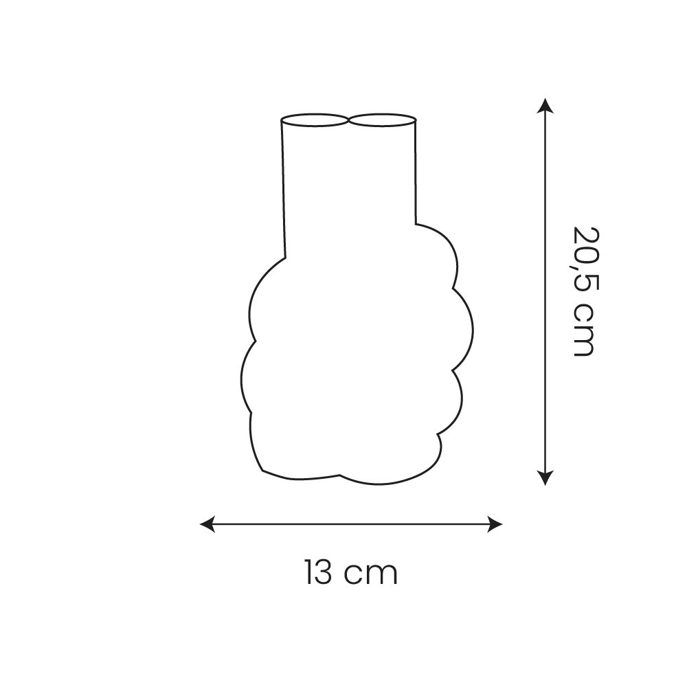 🏺 Vase Malko – Grès Noir Mat Épuré | Carton de 6 unités