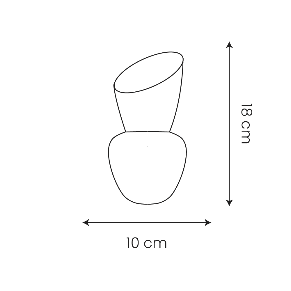 🏺 Vase Rundi – Fer Émaillé Gris Foncé Mat | Carton de 8 unités