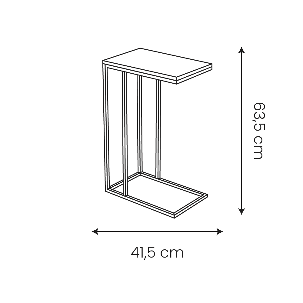 🔸Table Elena – Bois & Acier Inox | Carton de 1 unité