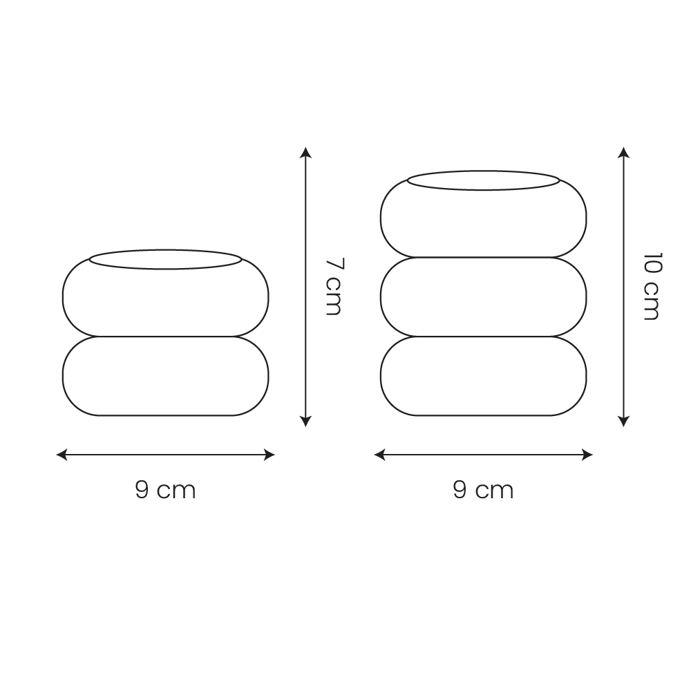 🕯️ Set de Bougeoirs Kurvo – Béton Blanc Minimaliste | Carton de 12 sets (24 pièces)